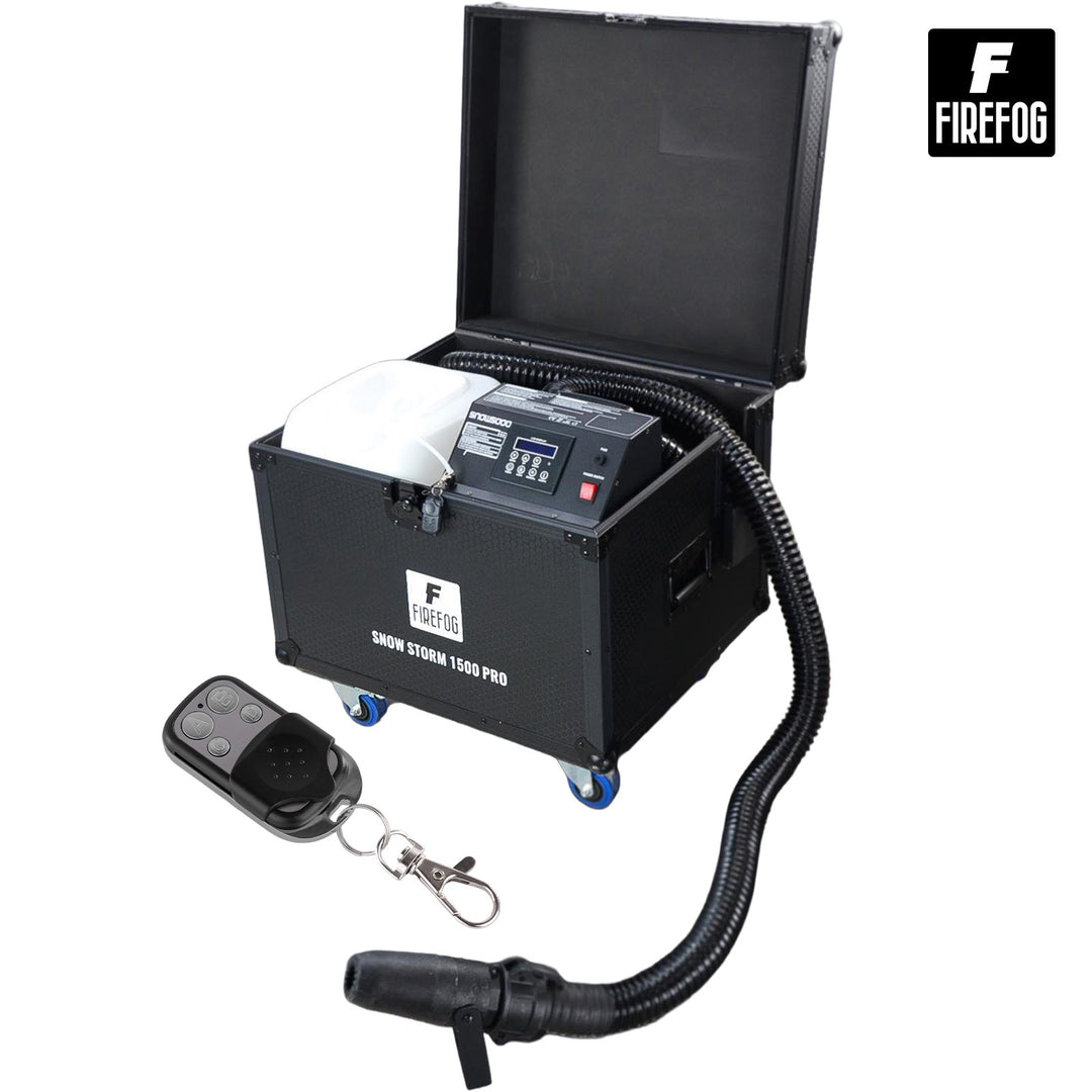 Máquina de nieve Firefog Snow Storm 1500 Pro de 1500 W en flightcase