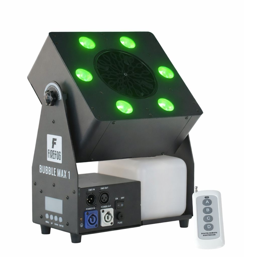 Firefog Bubble Max 1 máquina de burbujas con LED, DMX y mando a distancia