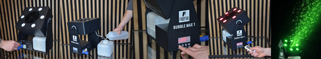 Firefog Bubble Max 1 máquina de burbujas con LED, DMX y mando a distancia