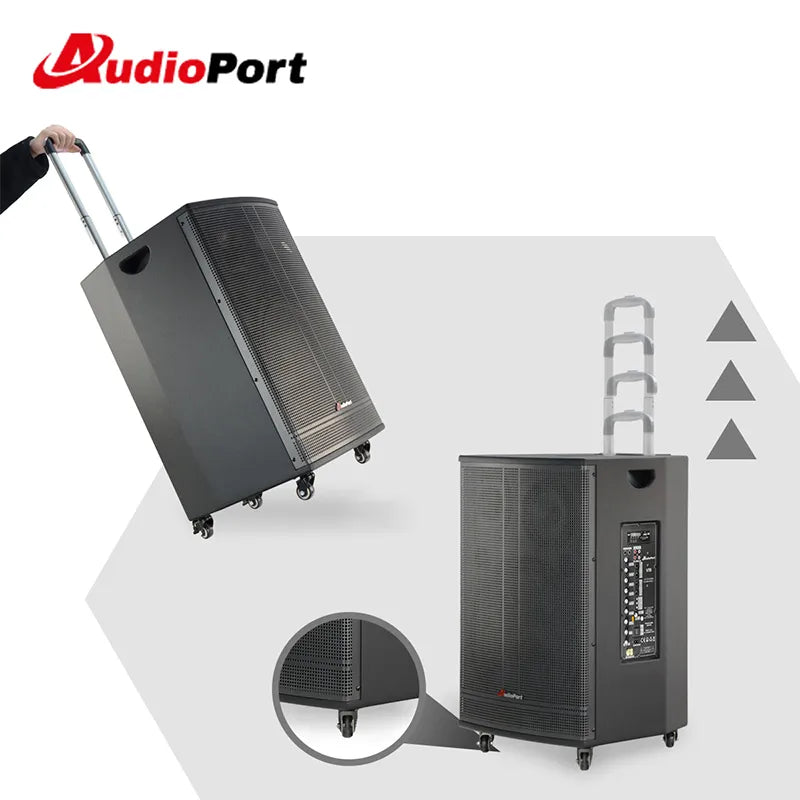 Audioport V15 altavoz activo portátil de 500 W con 2 micrófonos
