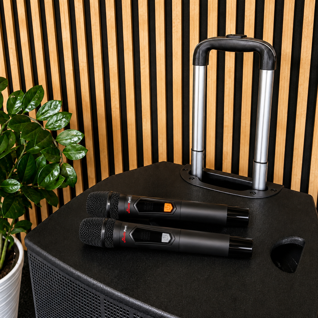 Audioport V15 altavoz activo portátil de 500 W con 2 micrófonos