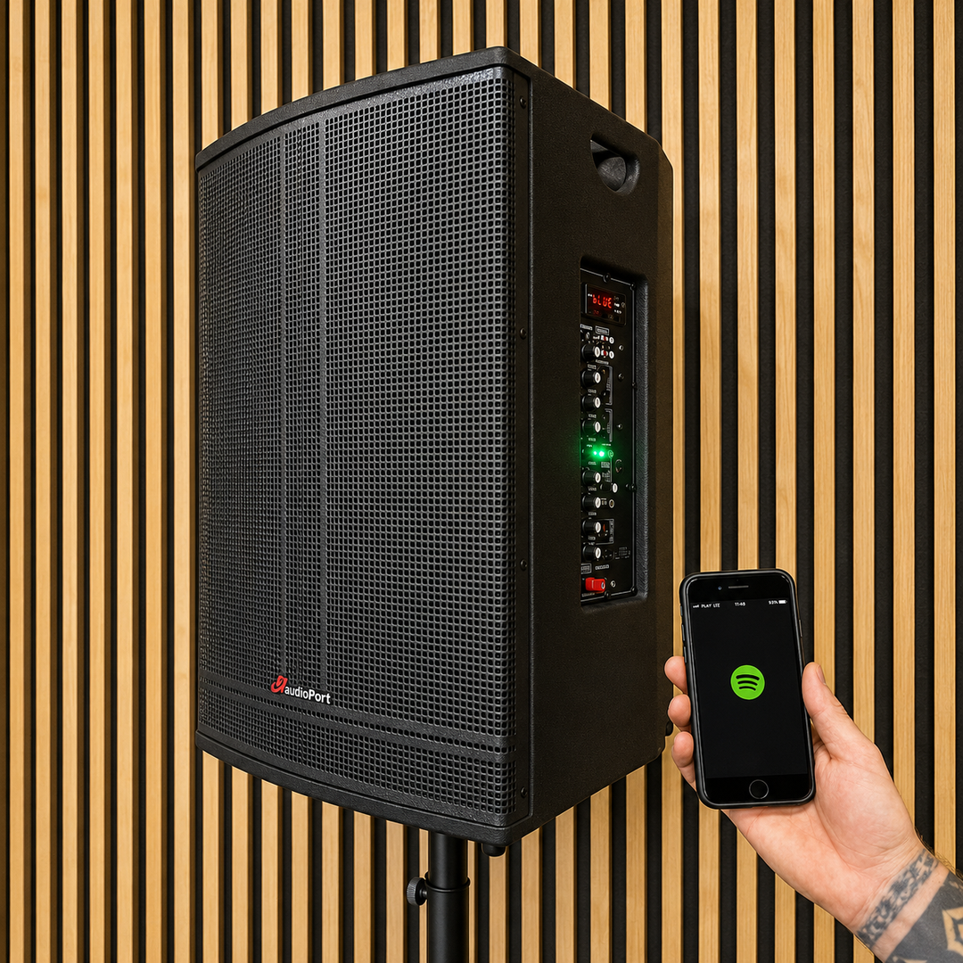 Audioport V15 altavoz activo portátil de 500 W con 2 micrófonos