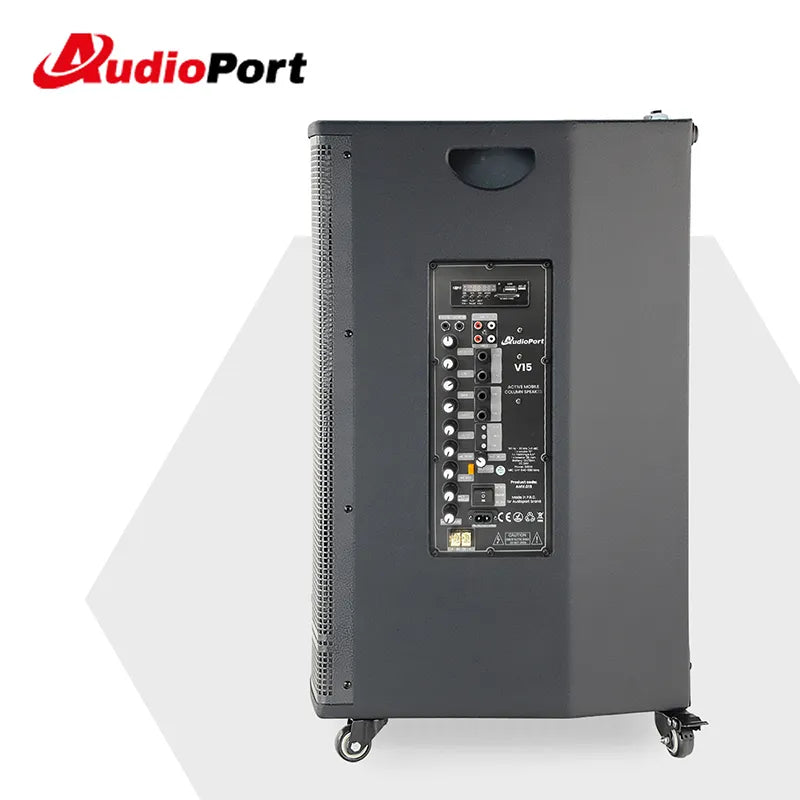 Audioport V15 altavoz activo portátil de 500 W con 2 micrófonos