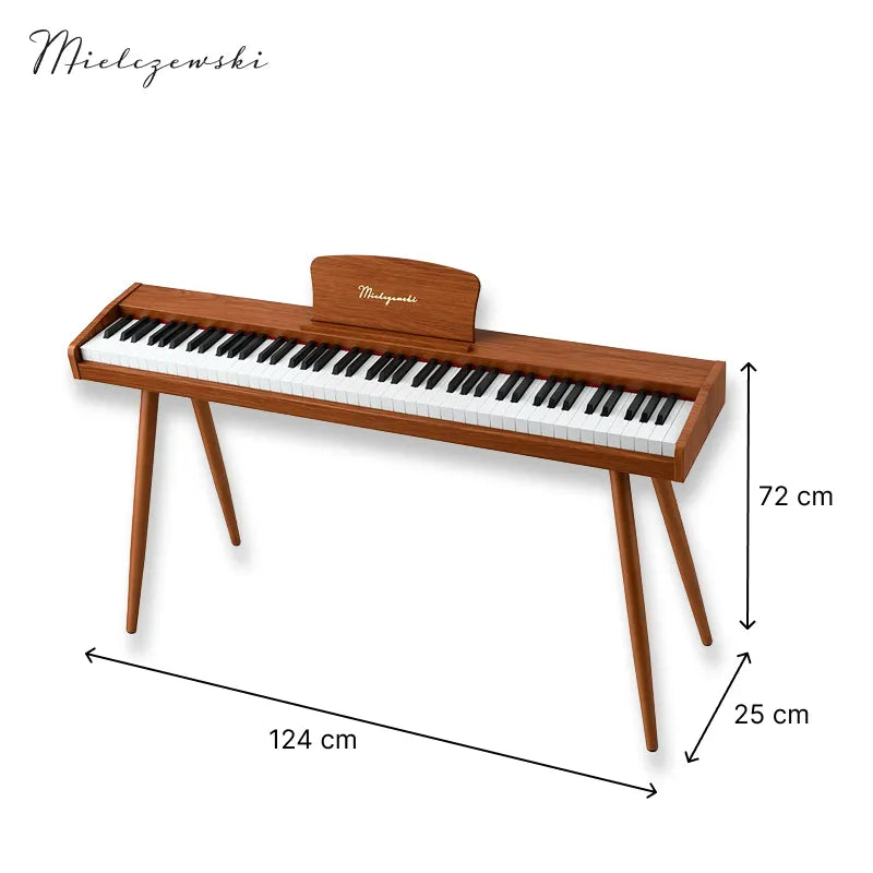 Mielczewski Canzonetta digitalpiano con patas, caoba clara