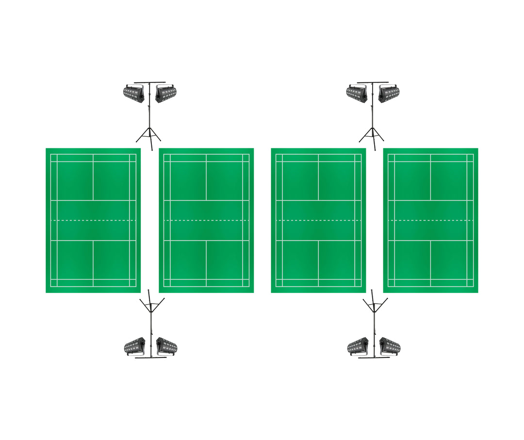 Natminton - paquete completo para 4 pistas