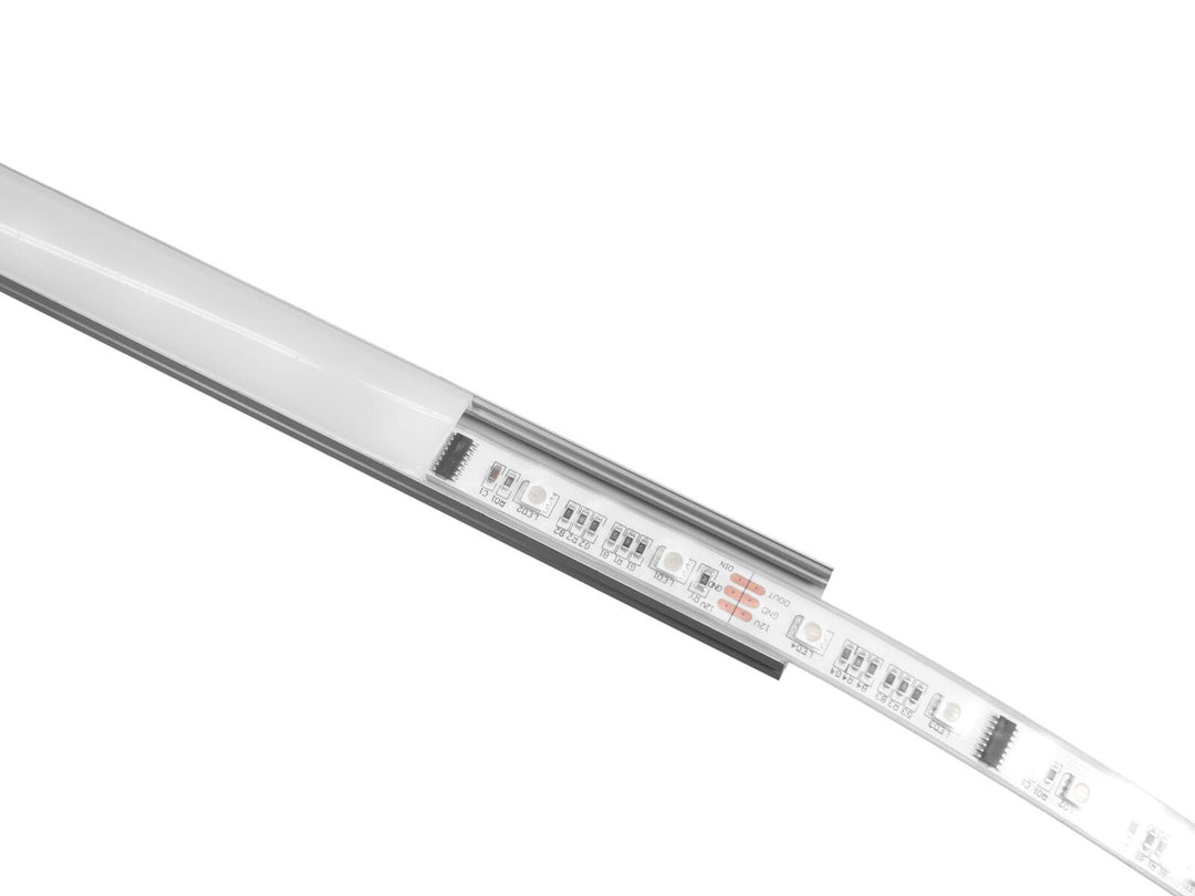 EUROLITE perfil en U de 20mm para tira LED plateado 2m