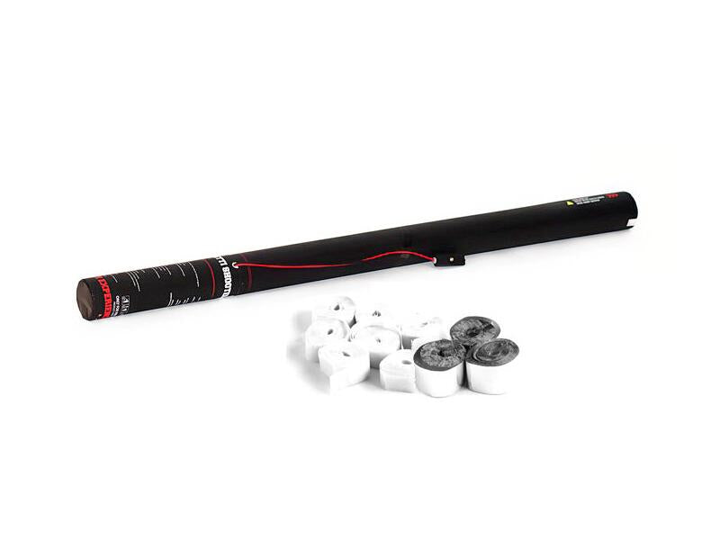TCM FX Cañón eléctrico de serpentinas 80cm, blanco/plateado