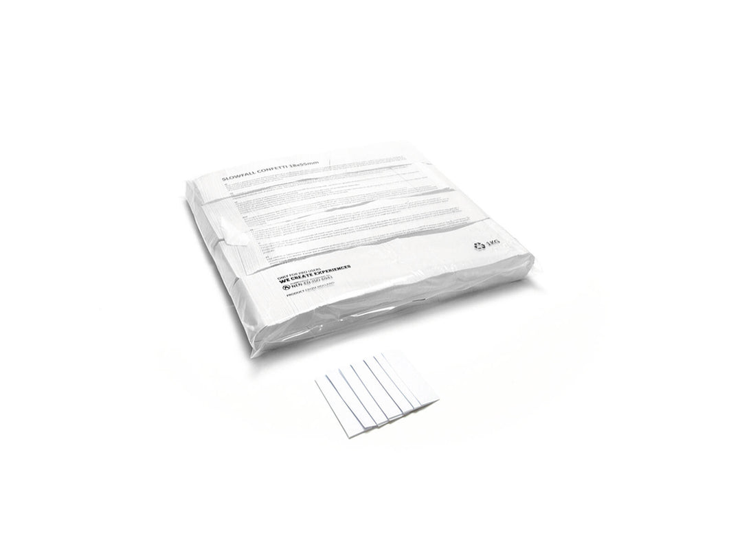TCM FX Slowfall Confetti rectangular 55x18mm, blanco, 1kg