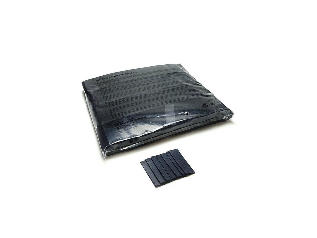 TCM FX Confeti rectangular Slowfall 55x18mm, negro, 1kg