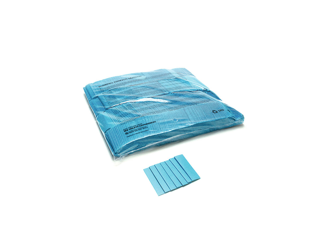 TCM FX Slowfall Confetti rectangular 55x18mm, azul claro, 1kg