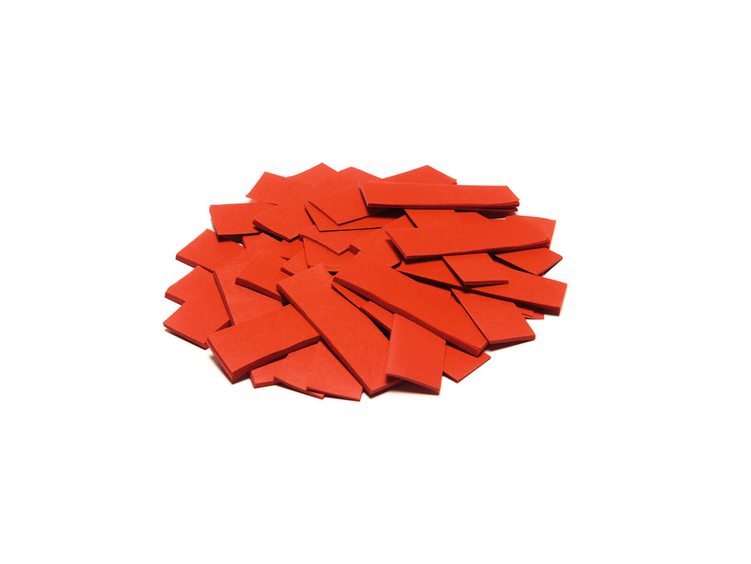 TCM FX Confeti de caída lenta rectangular 55x18mm, rojo, 1kg