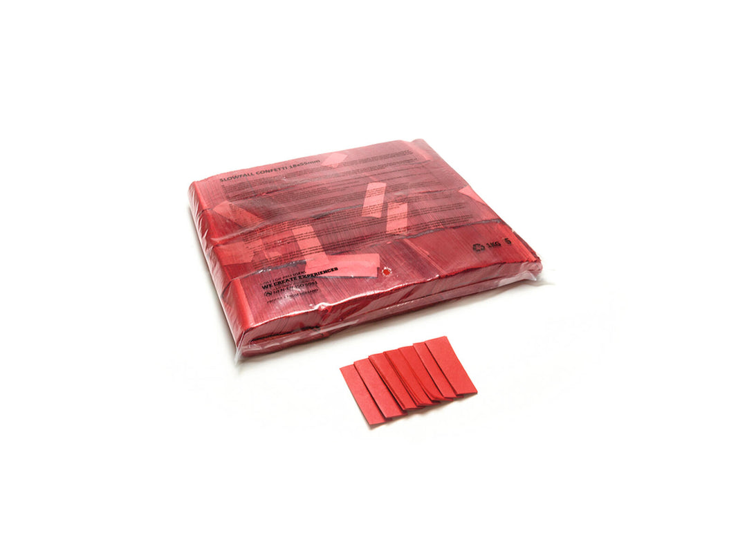 TCM FX Confeti de caída lenta rectangular 55x18mm, rojo, 1kg