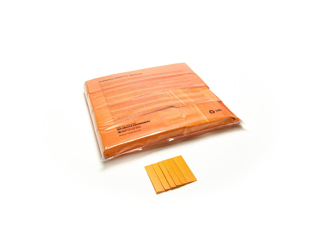 TCM FX Confeti rectangular Slowfall 55x18mm, naranja, 1kg