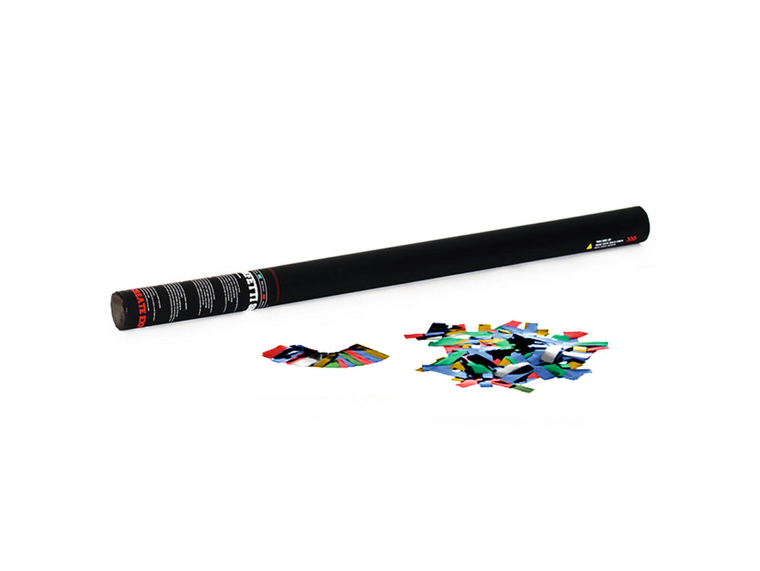 Cañón de confeti portátil TCM FX de 80cm, metálico multicolor