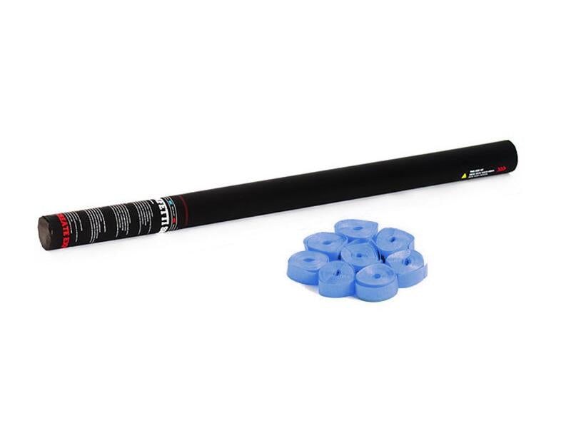 TCM FX Cañón manual de serpentinas 80cm, azul claro