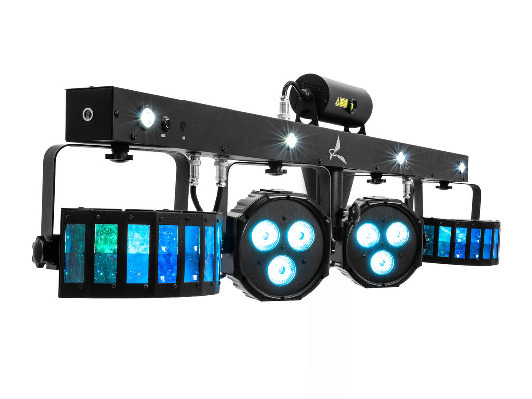 EUROLITE Set LED KLS Laser Bar FX Light Set + soporte de sistema de altavoces M-4