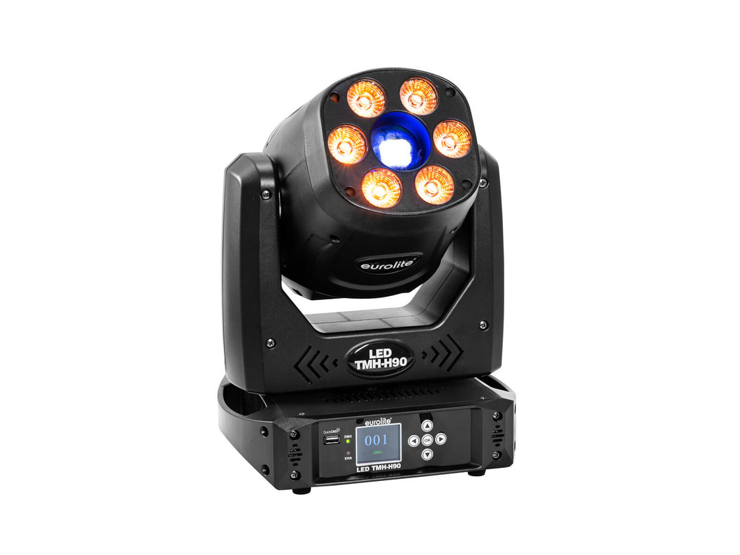 EUROLITE Set 4x LED TMH-H90 + Case con ruedas