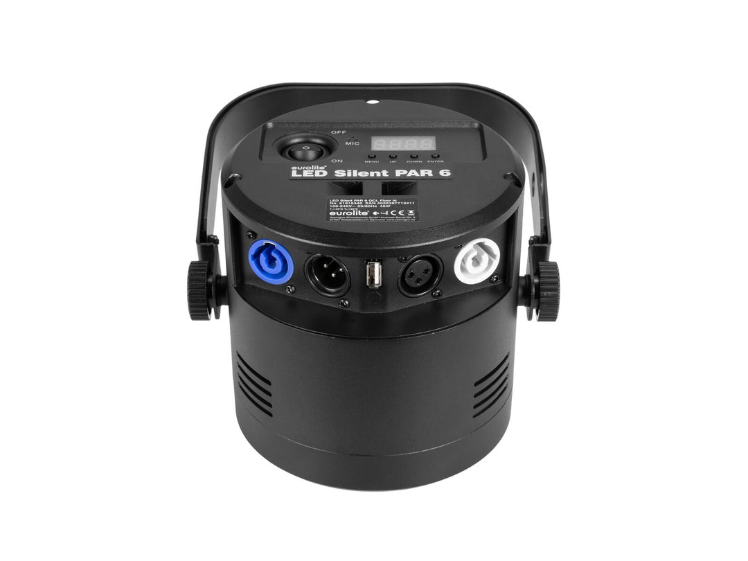 EUROLITE LED Silent Par 6 QCL de suelo bk