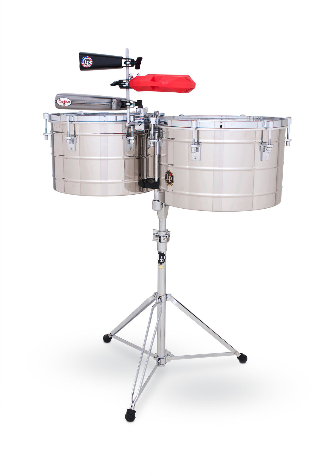 Latin Percussion Timbales Tito Puente Thunder Timbs - Acero inoxidable (LP258-S)