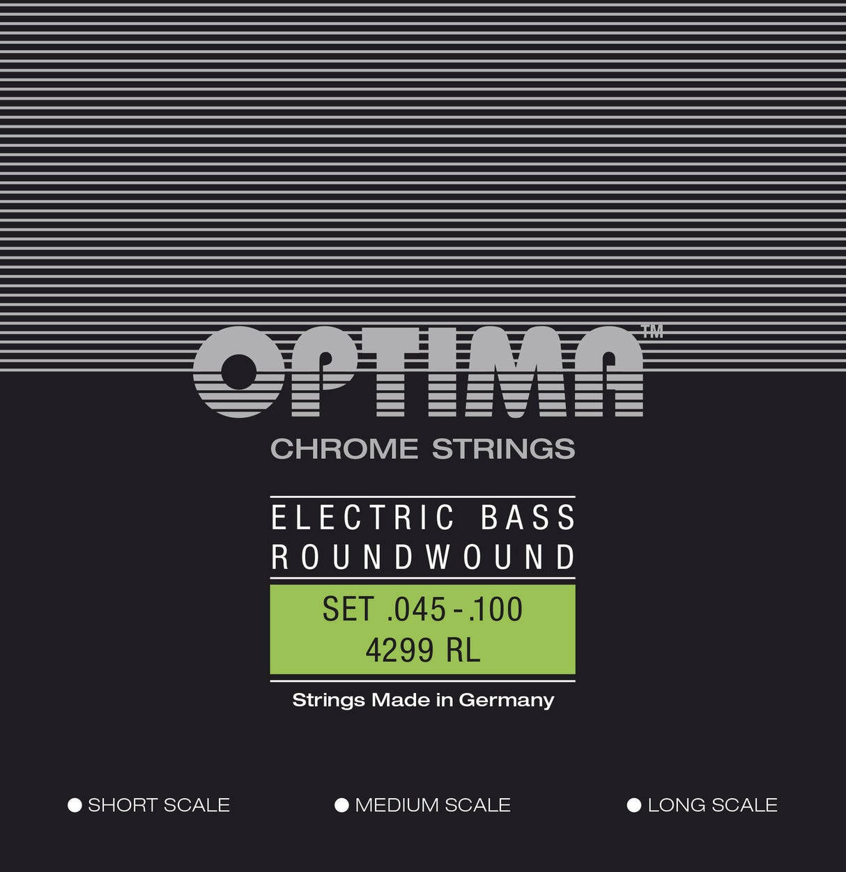 Optima E-Bass Strings Chrome Strings. Round Wound Short Scale - Set 4299S (4-str. short-scale)
