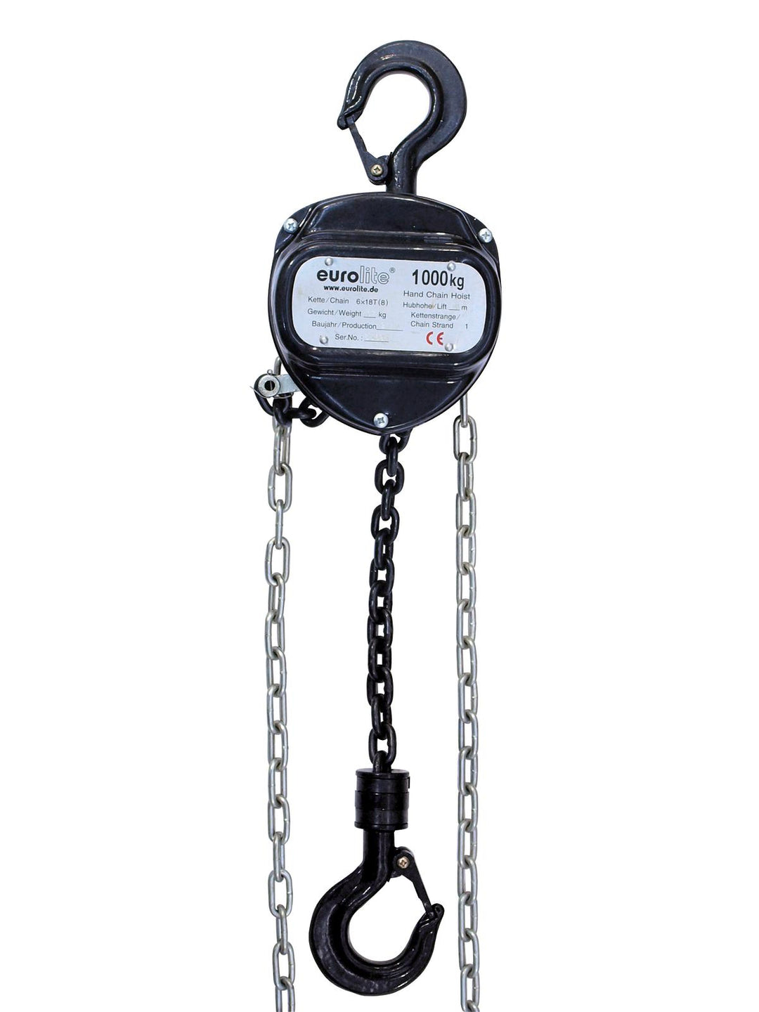 Eurolite Polipasto de Cadena 10M/1.0T (Negro)