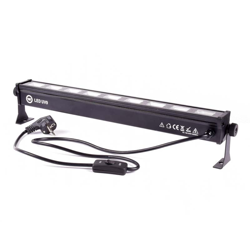 LIGHT4ME LED BAR UV 9 + HVID professionel lysdekoration 9x3W