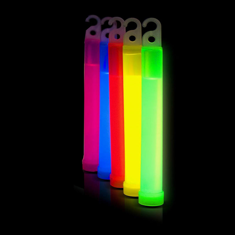 25 stk. mix barras luminosas 6'' con cuerda