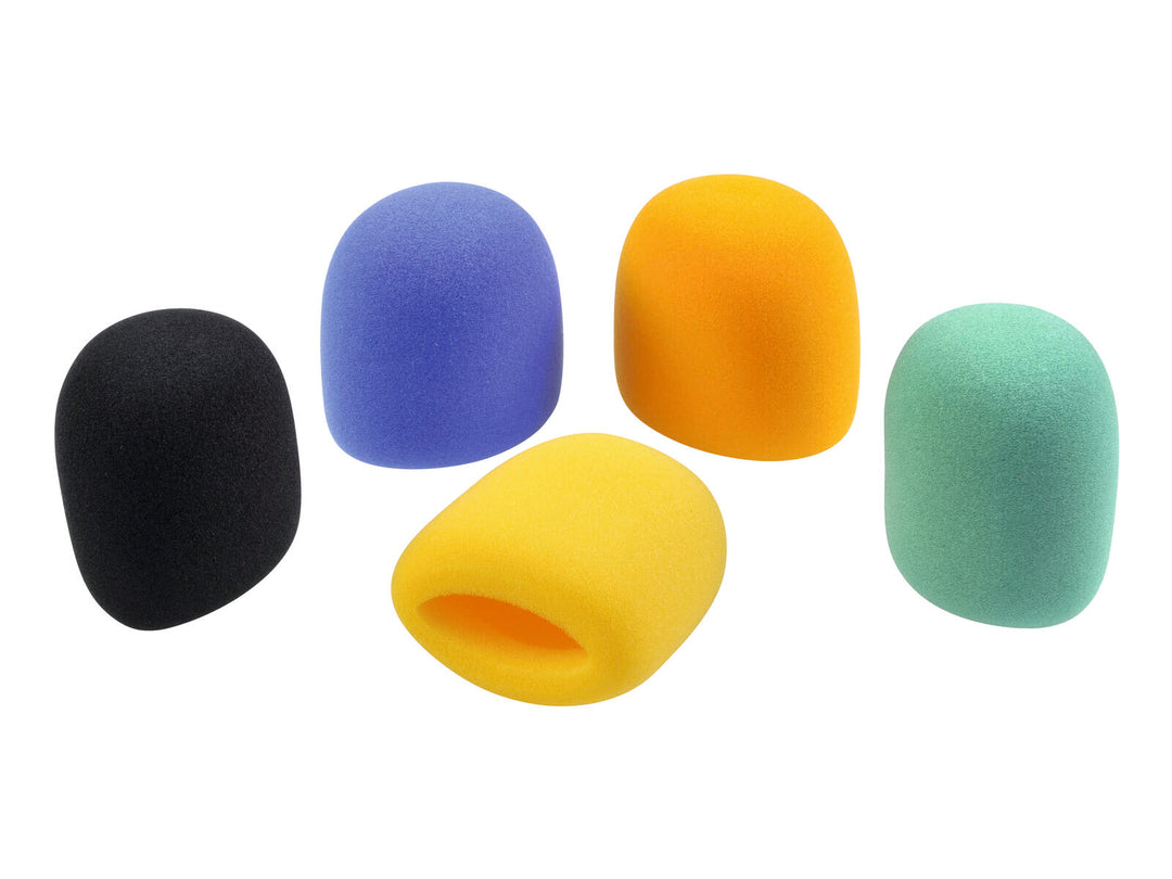 OMNITRONIC Juego de protectores antiviento para micrófono, 5 colores