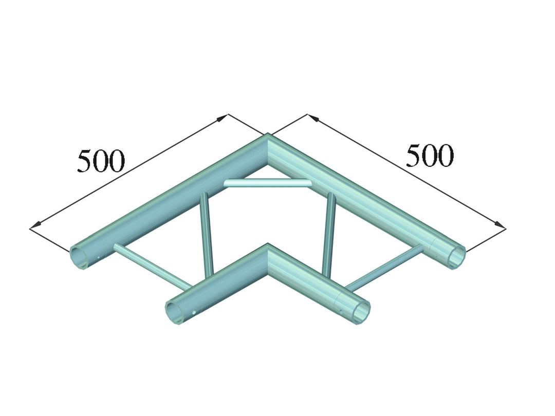 ALUTRUSS BILOCK BQ2-SPAC21H Esquina de 2 vías 90° bk