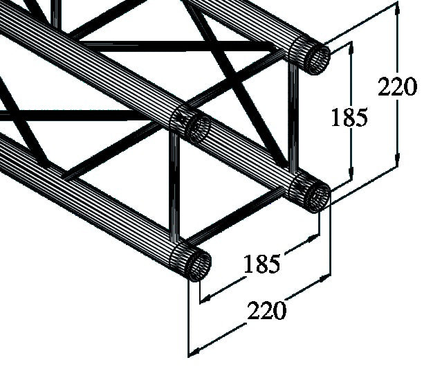 Alutruss DECOLOCK DQ4-1500 Truss Cuadrado (1,5m)