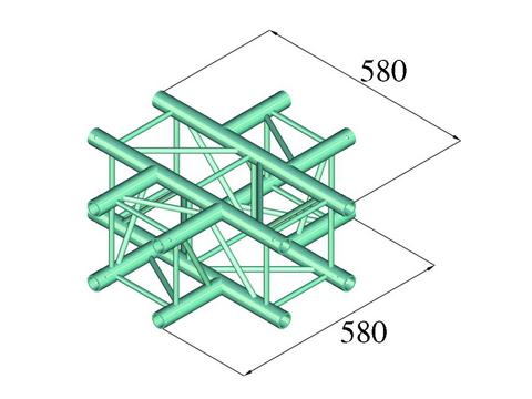 Alutruss DECOLOCK DQ4-PAC41 Pieza cruzada de 4 vías