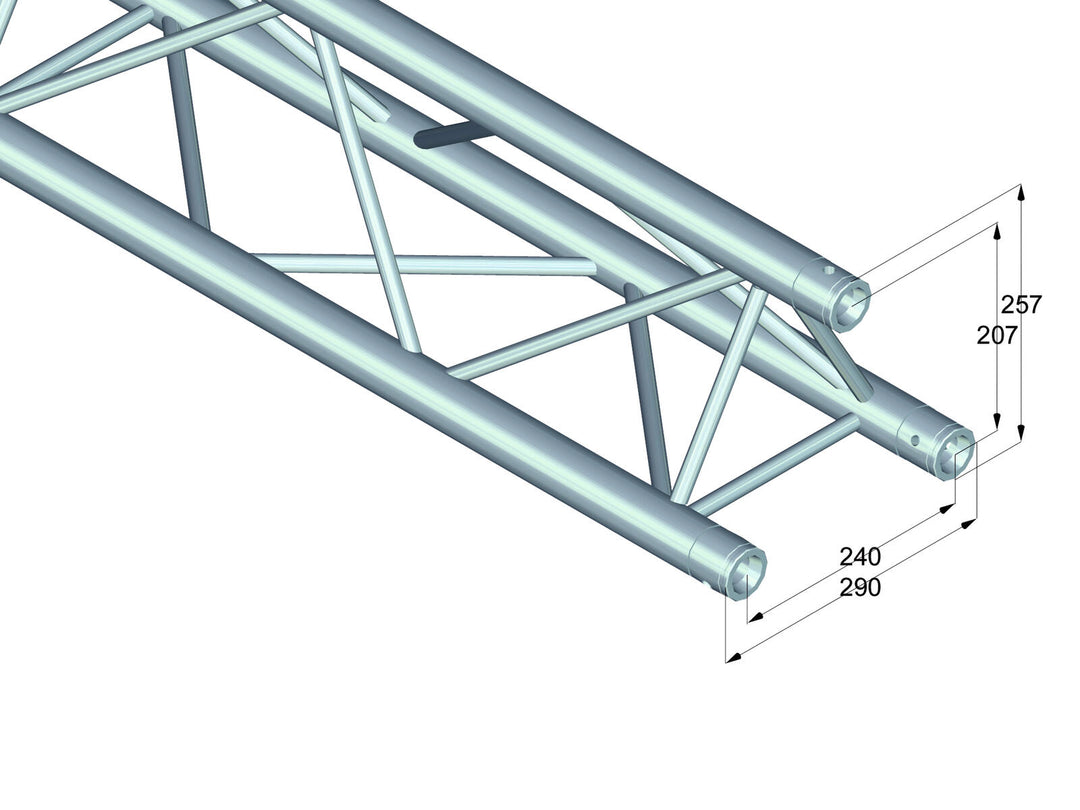 ALUTRUSS TRILOCK 6082-5000 Viga transversal de 3 vías