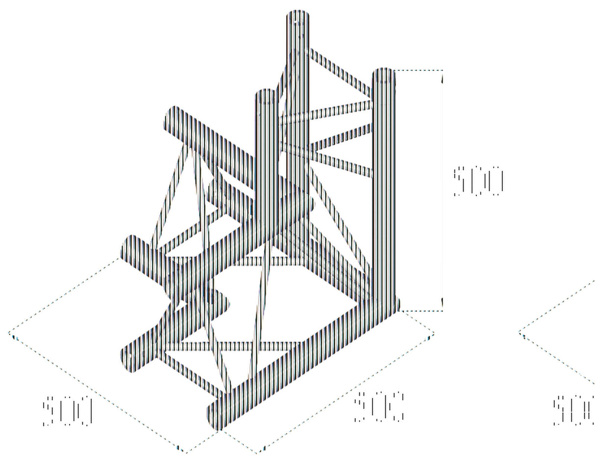 ALUTRUSS TRILOCK 6082AL-33 3-way Corner \/ right