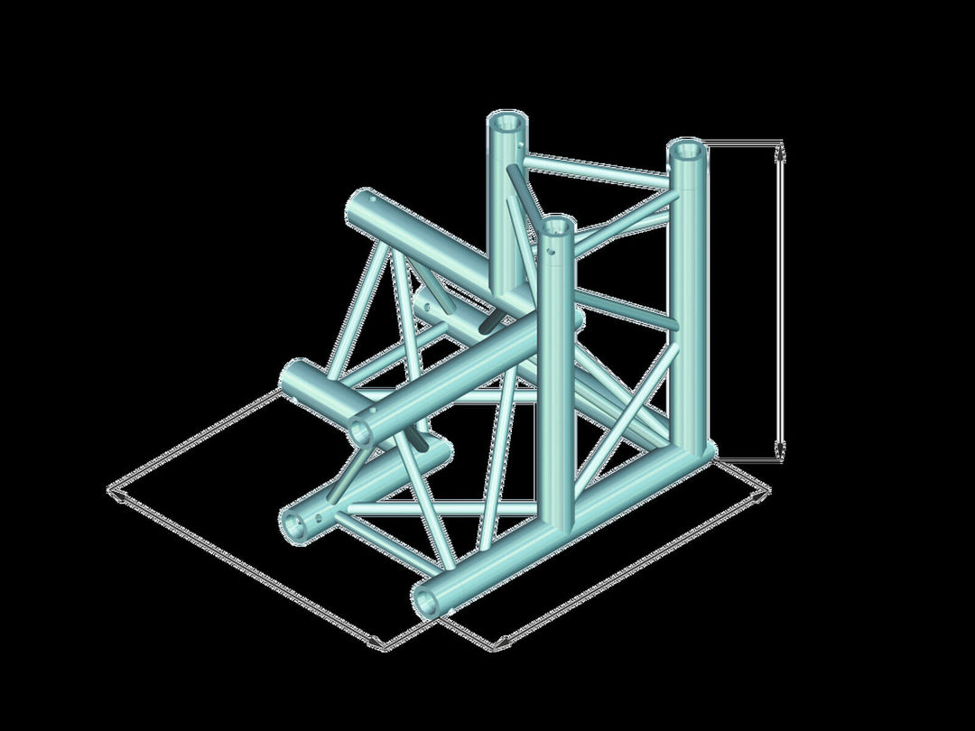 ALUTRUSS TRILOCK 6082AL-34 viga de esquina de 3 vías \/ izquierda