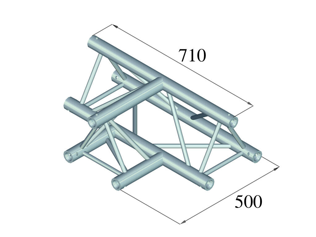 ALUTRUSS TRILOCK 6082AT-36 Pieza en T de 3 vías