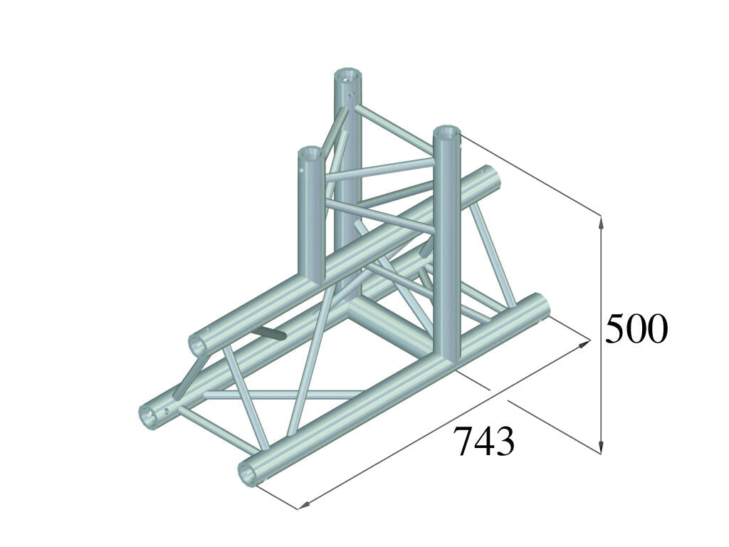 ALUTRUSS TRILOCK 6082AT-37 Pieza en T de 3 vías
