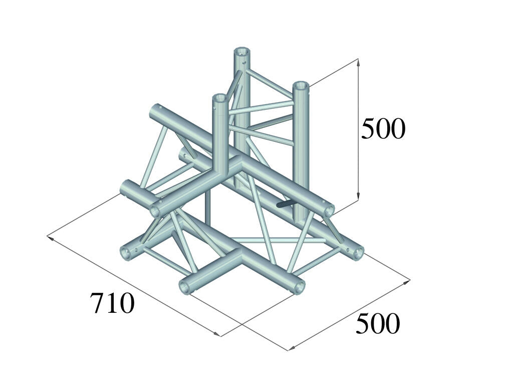 ALUTRUSS TRILOCK 6082AT-42 Pieza de 4 vías \/