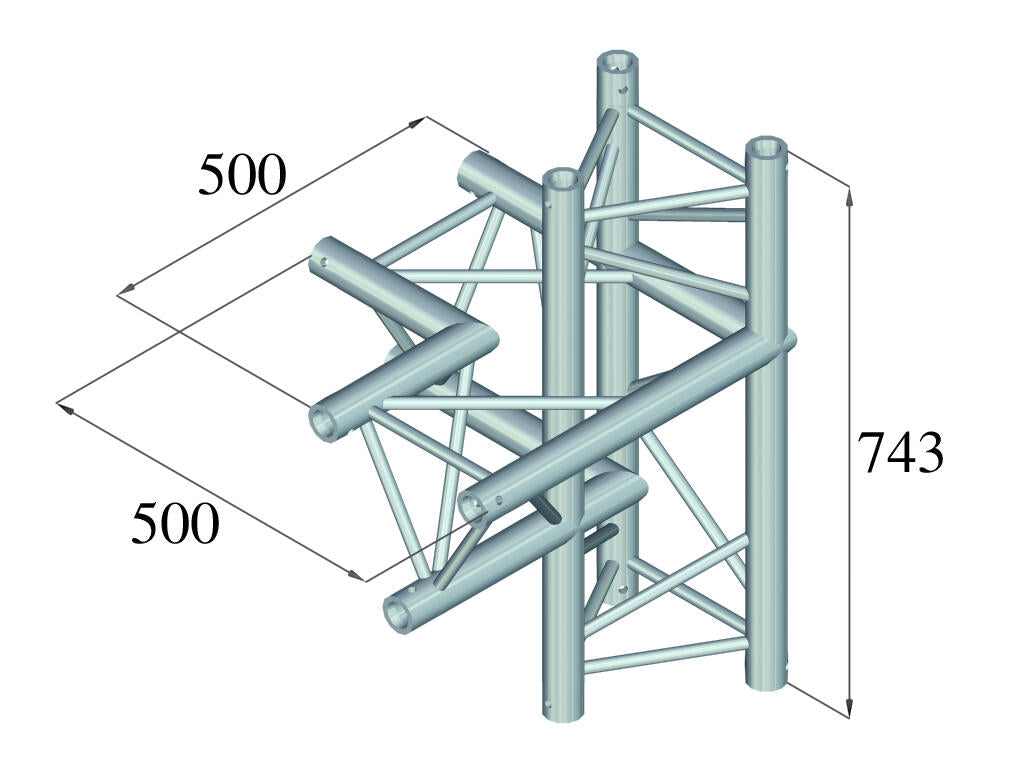ALUTRUSS TRILOCK 6082AC-44 Pieza de 4 vías \/ izquierda