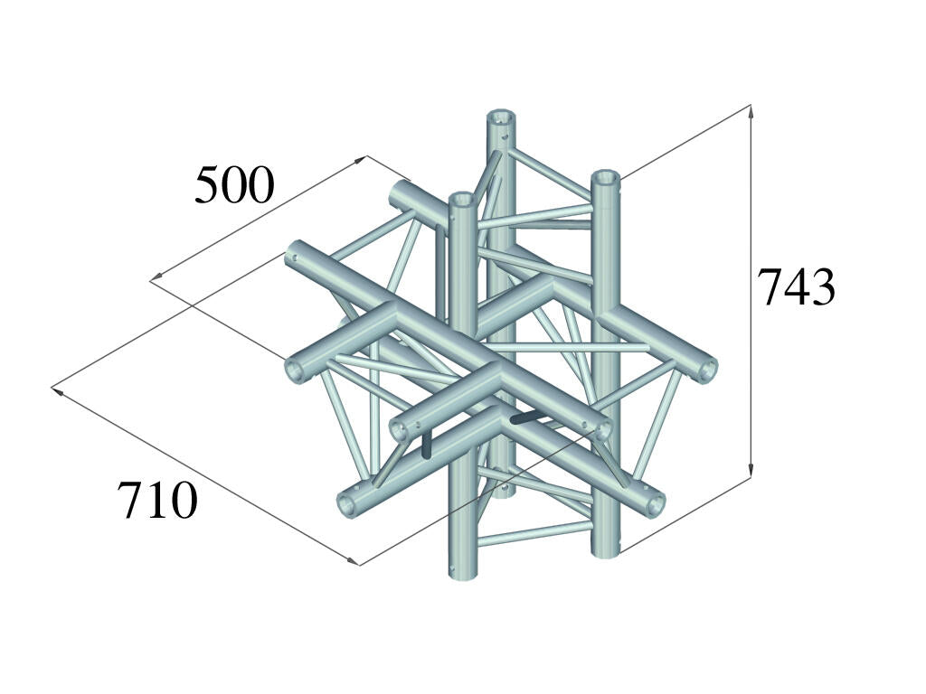 ALUTRUSS TRILOCK 6082AT-51 Pieza de 5 vías \/