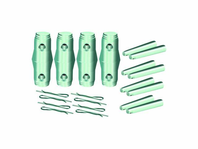 Alutruss QUADLOCK set cono de conexión/pivote/pasador