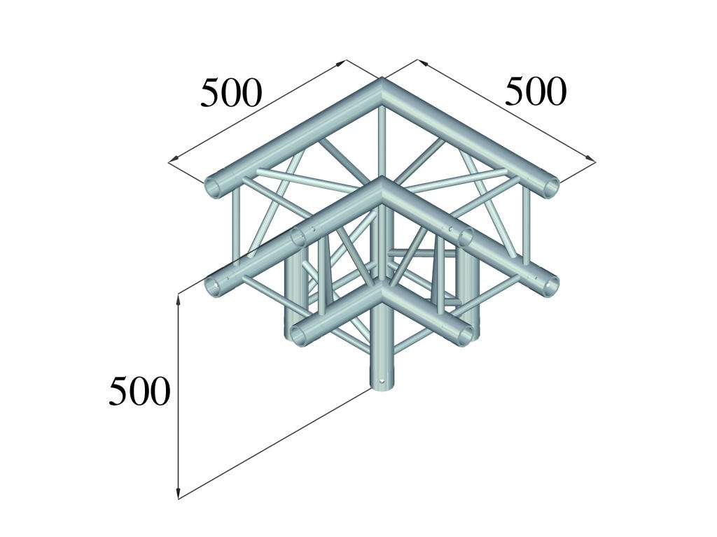 Alutruss QUADLOCK 6082L-30 Esquina de 3 vías (90°)