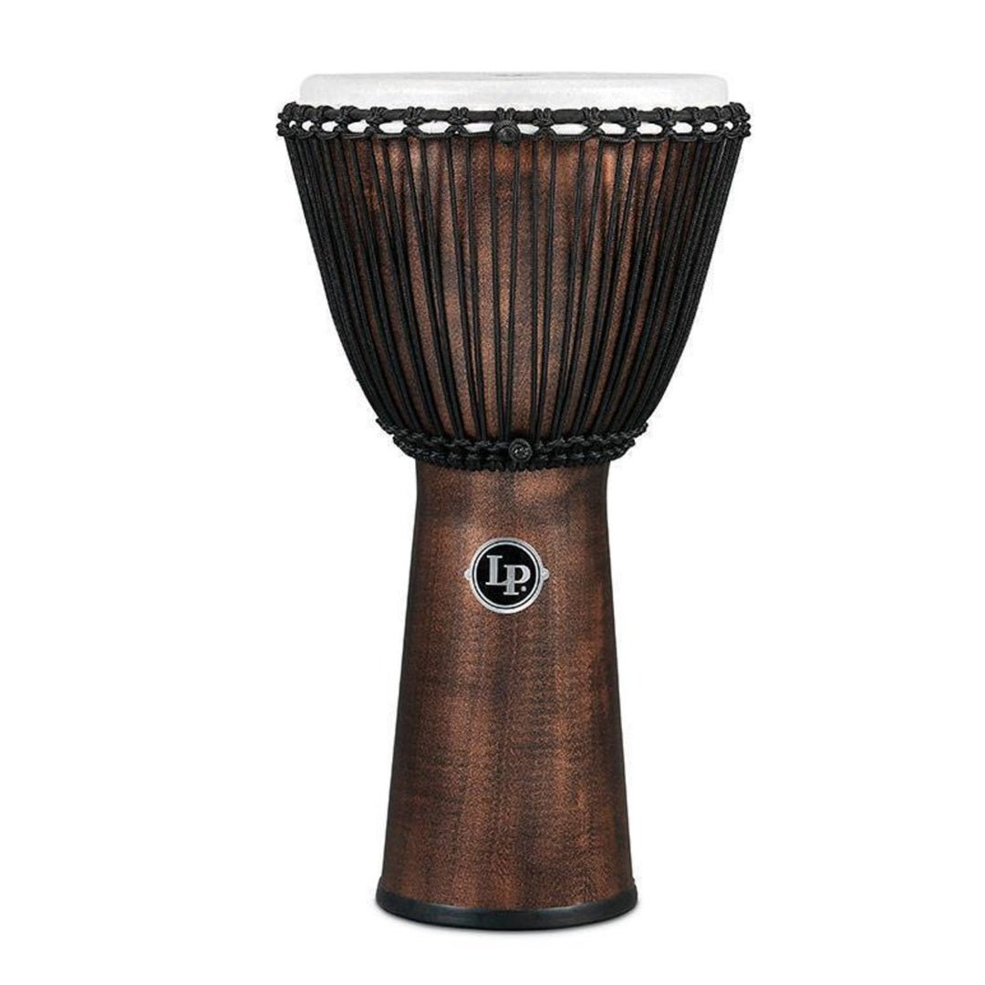 Latin Percussion Djembé World Beat FX afinado con cuerda - Gris (LP724G)