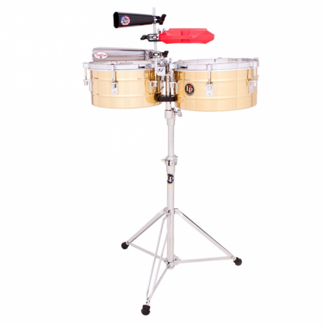 Latin Percussion Timbales Tito Puente de latón macizo - 13"/14" (LP256-B)