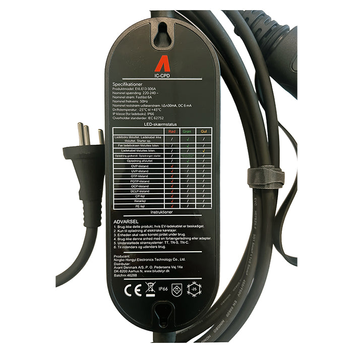Avant cargador portátil Type-2 6A monofásico de 5 metros con bolsa