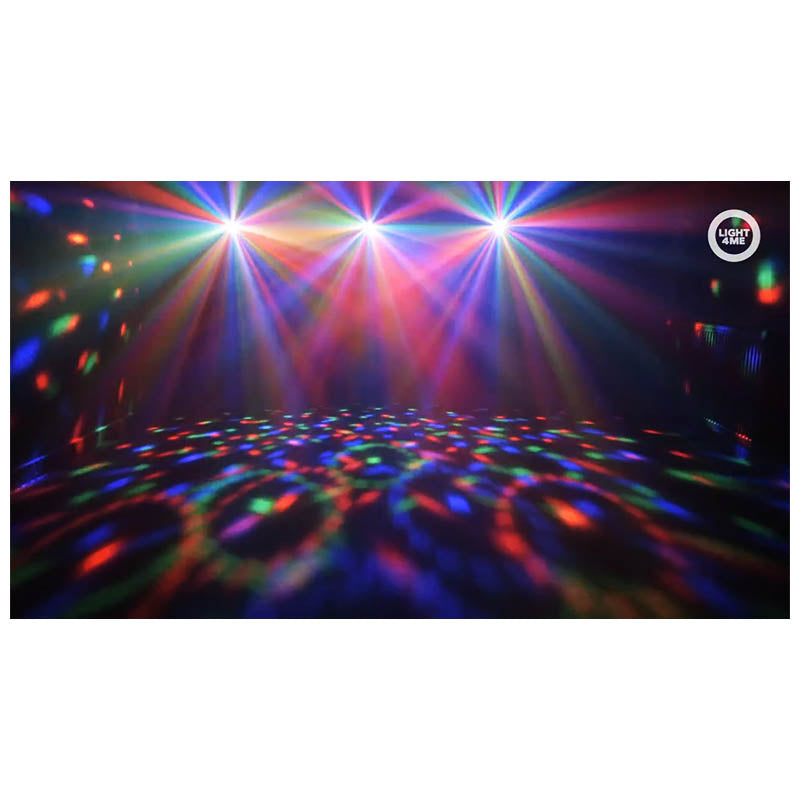 LIGHT4ME T-BAR LED PAR BOLA DE FLORES LÁSER UV STROBE iluminación de discoteca multiefecto