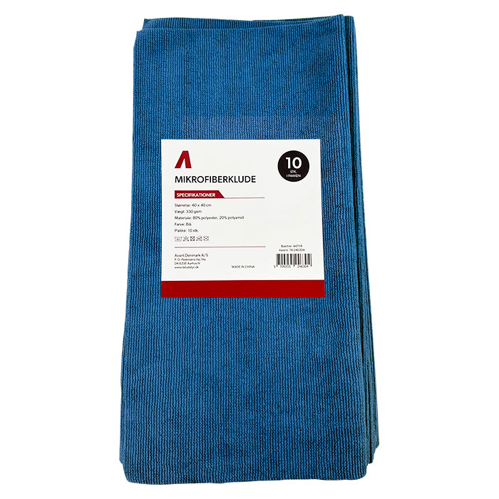 Paño de microfibra, 40x40cm, 330gsm, 10 unidades Azul