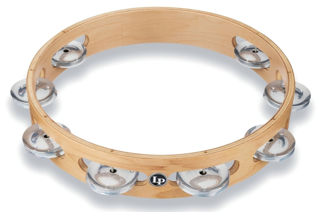 Latin Percussion pandereta Pro 10 in de una fila Tambourin - Aluminium (LP380A-AL)