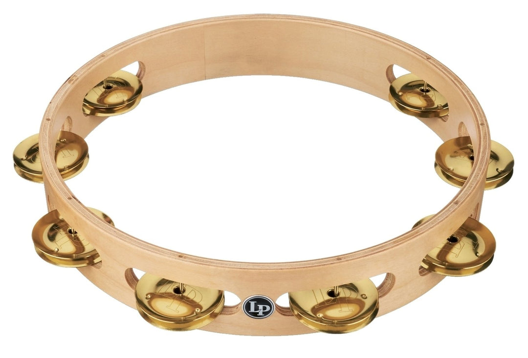 Pandereta Latin Percussion Pro 10 in de una fila Tambourin - Brass (LP380A-BR)