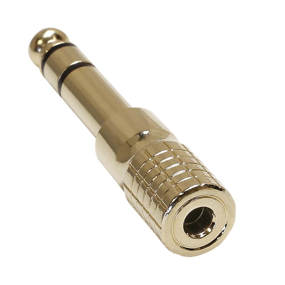 Adapter 3.5mm Stereo Jack to 6.3mm Stereo Jack (Gold)
