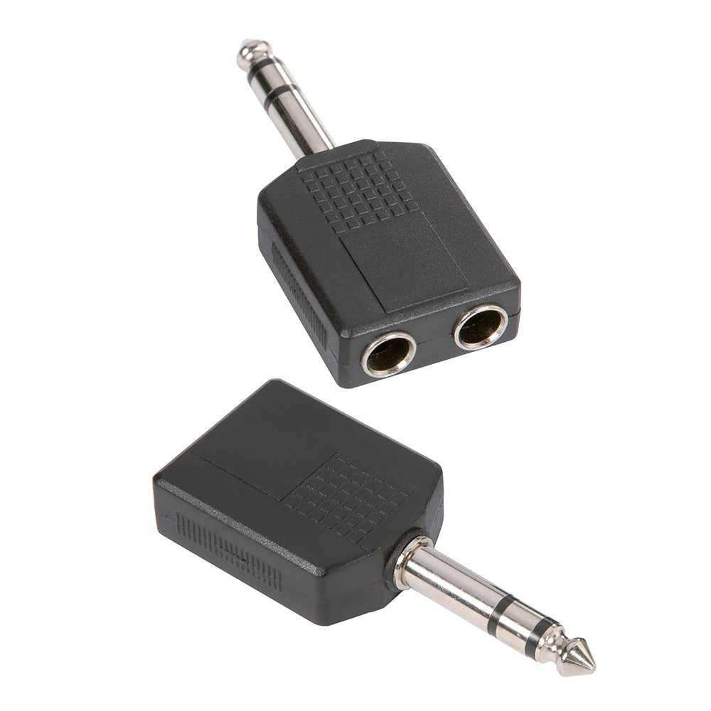 Adapter Audio Connector 2 x 6.3 mm Stereo Jack Female to 6.3 mm Stereo